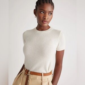 Ivory Quince Mongolian Cashmere Tee